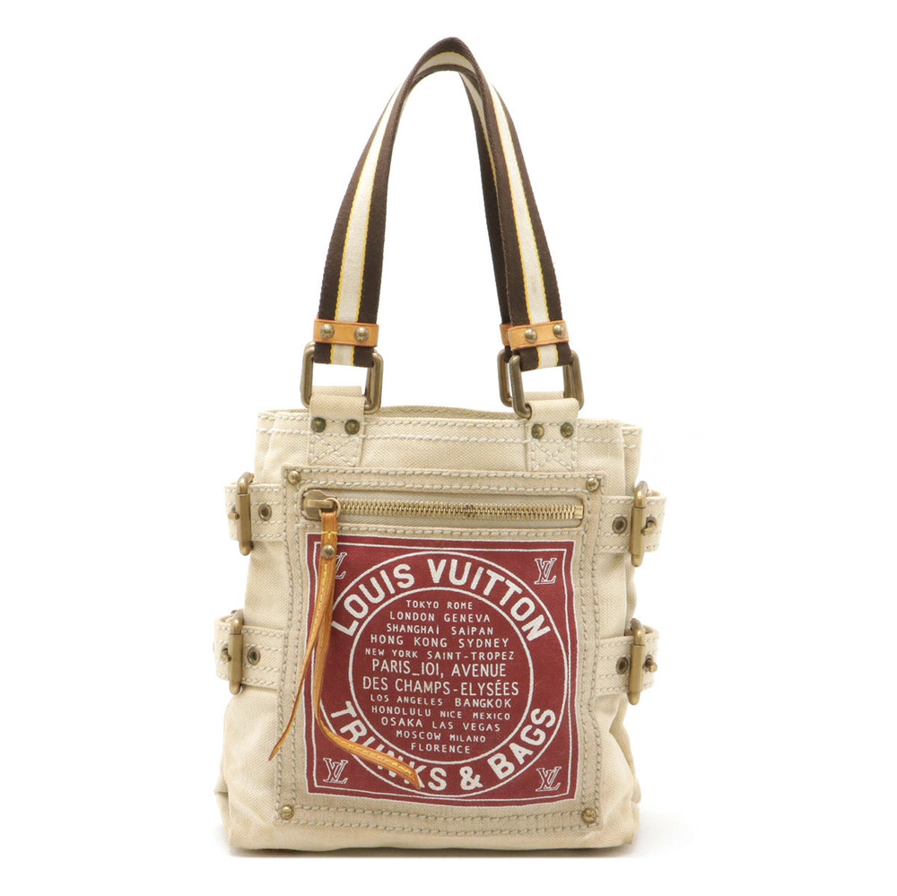 LOUIS VUITTON Cruise Globe Shopper Tote Bag Handbag Red